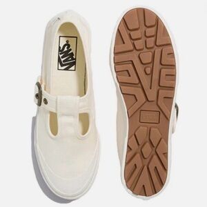 NEW Vans STYLE 93 Beige Canvas White Rubber MARY JANE Sneakers